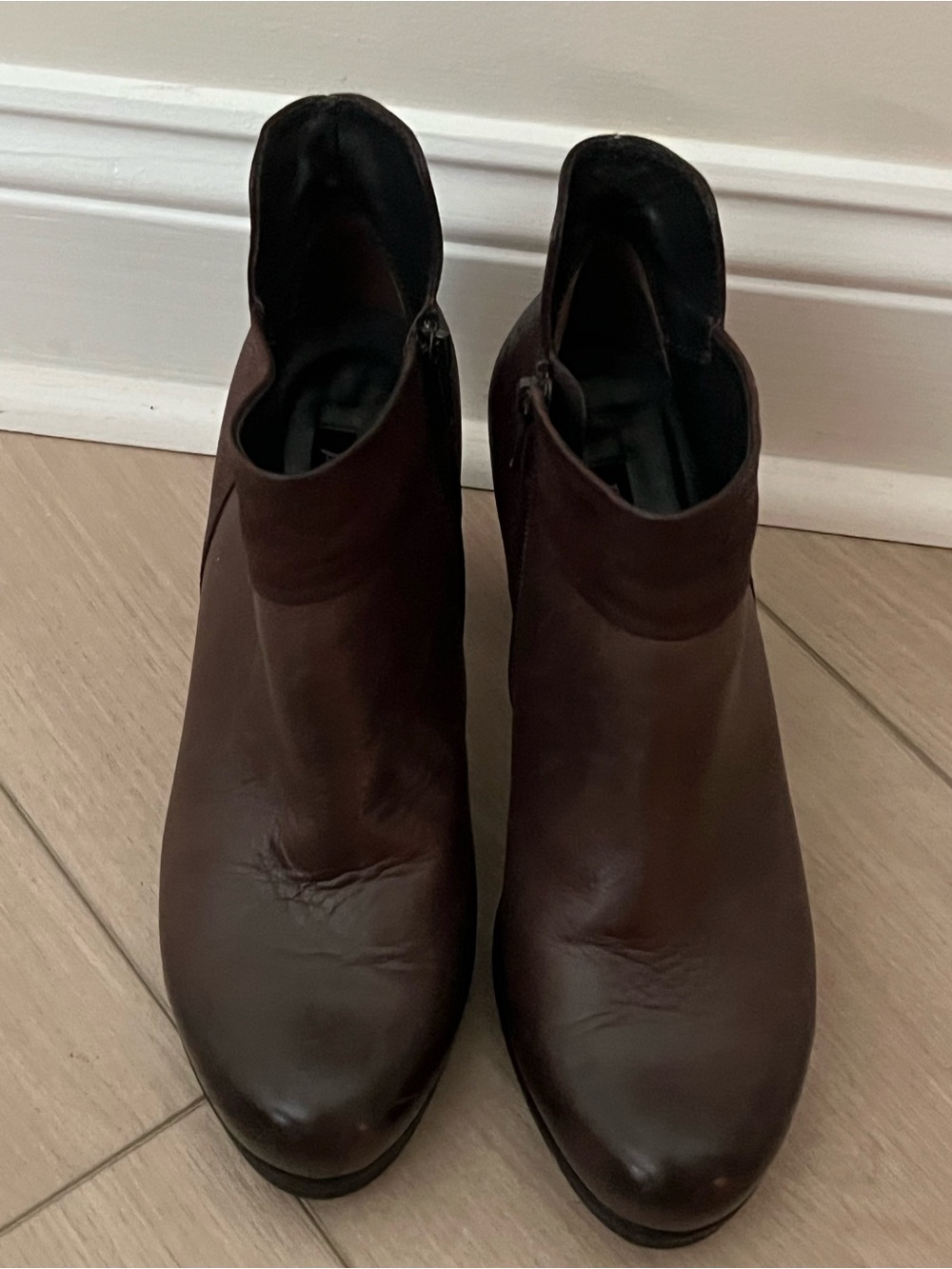 Paul Green brown leather ankle boots